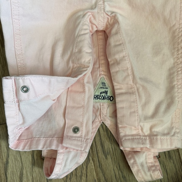 OshKosh B’Gosh Baby 9 months Pink Heart Overalls Classic Kids Light Pink Pastel - Picture 5 of 5